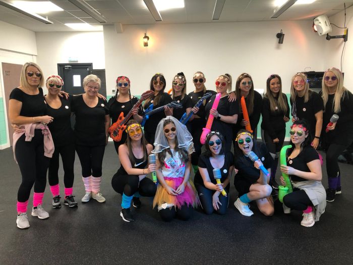 80s hen party dance experience Birmingham group celebration
