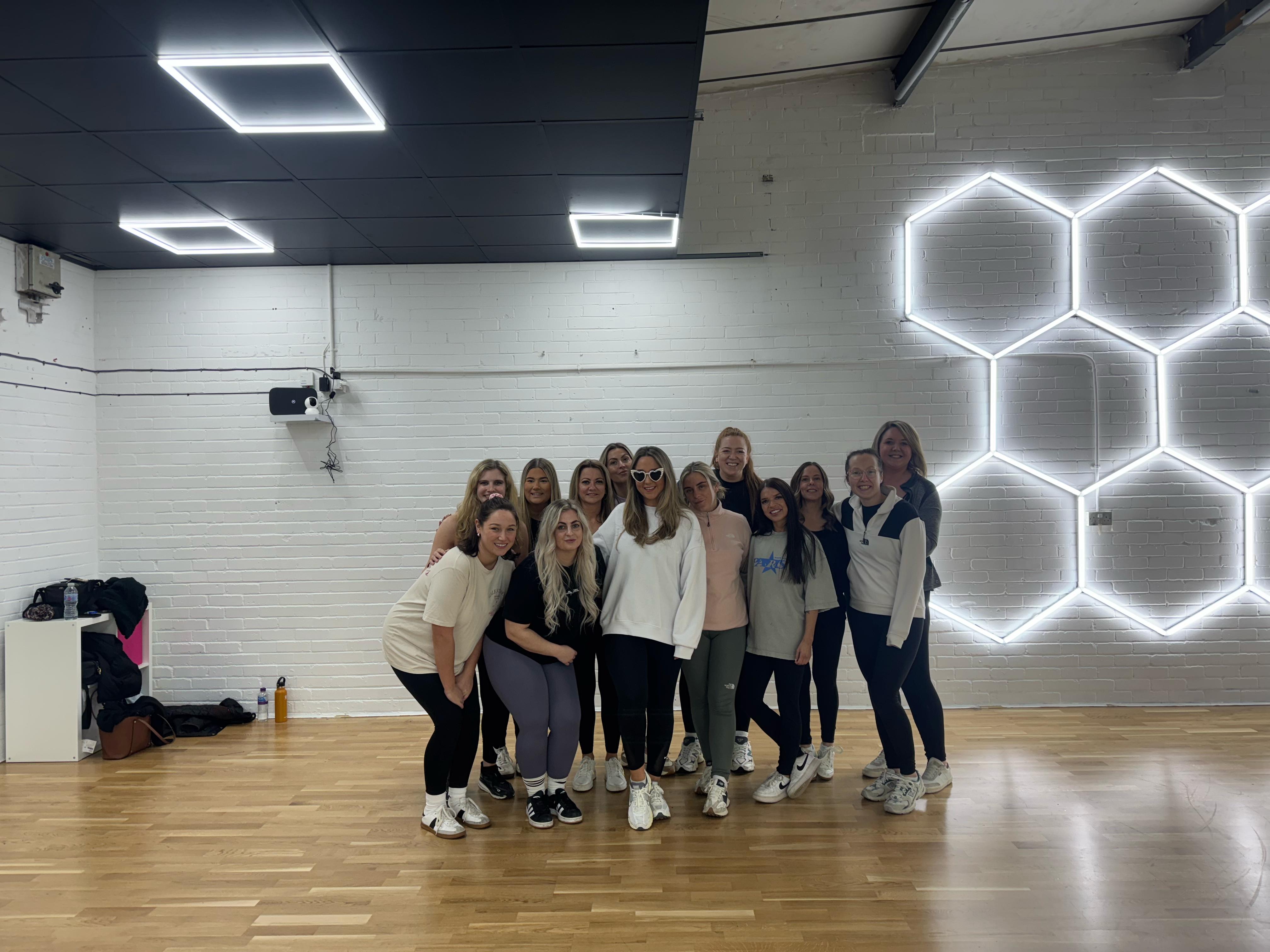 90s dance themed hen party Birmingham dance studio