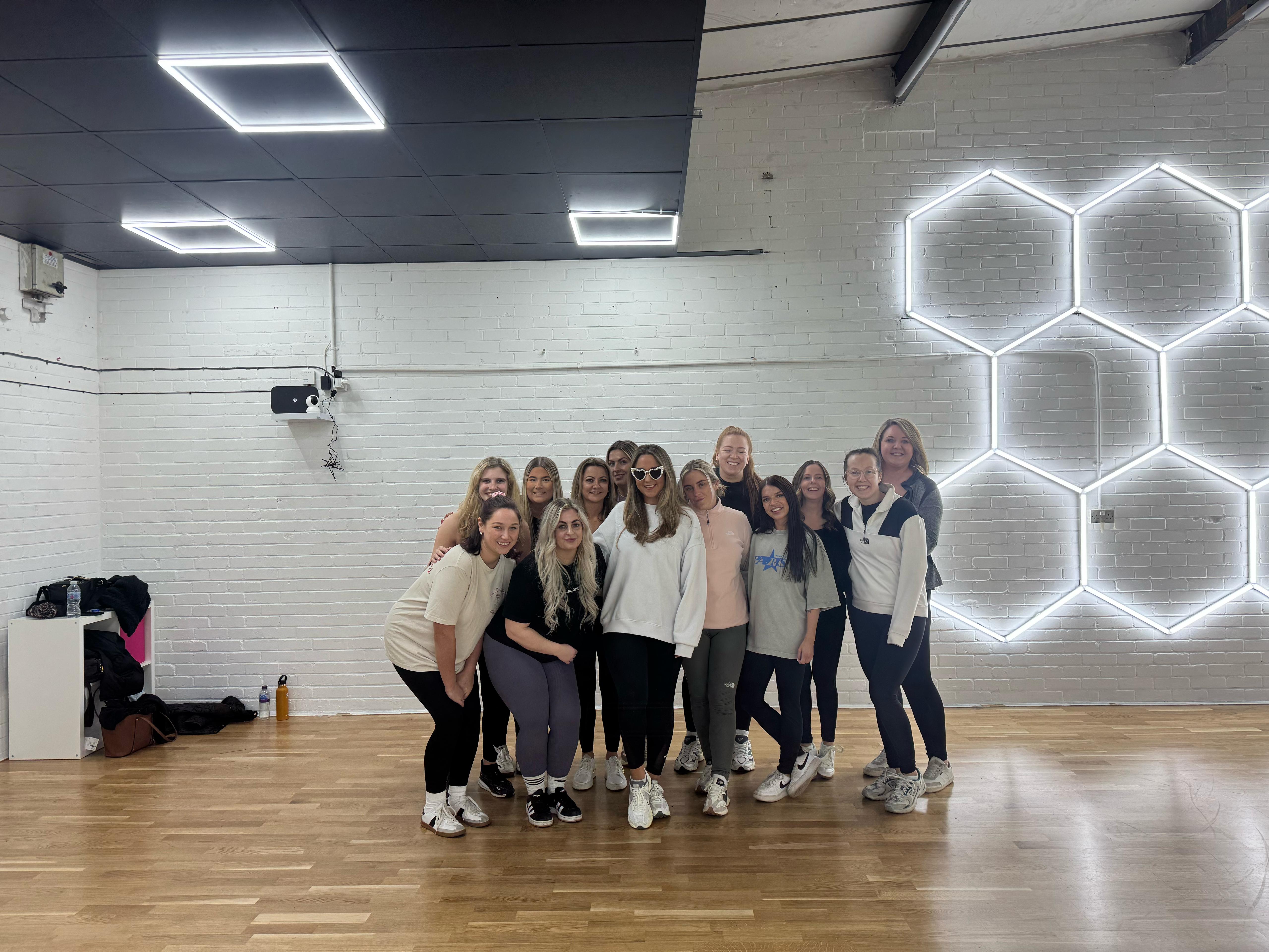 High energy hen party dance Birmingham team chants