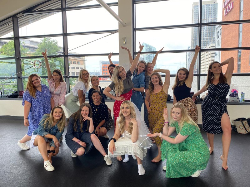 Salsa dance hen party class Birmingham city centre